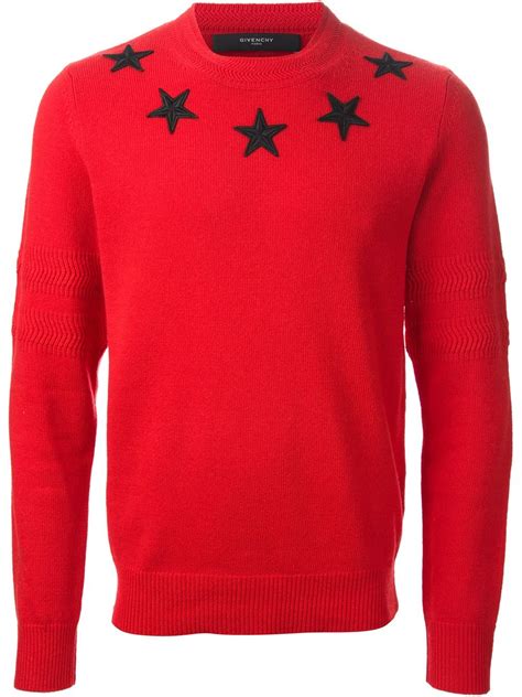 givenchy red star jumper|givenchy sweaters.